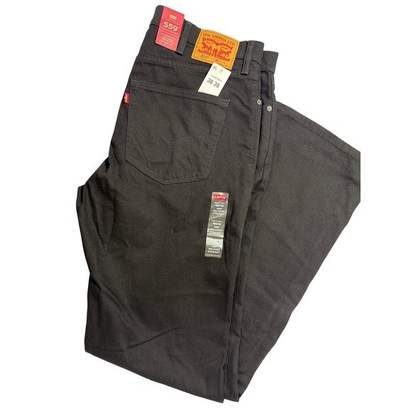 Levi's 559 Big & Tall Relaxed Straight Black Jeans Mens Size 38x38 NWT - Picture 1 of 7